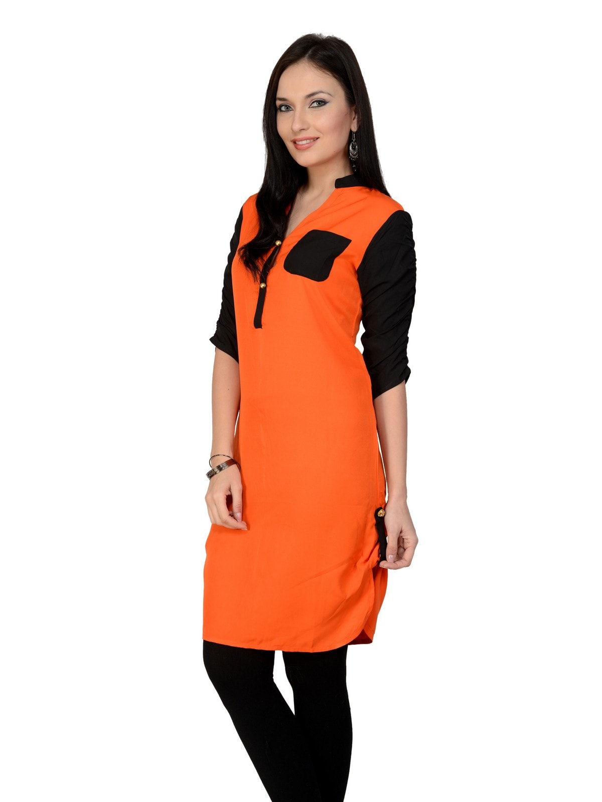 Finding Product Women's Casual 3/4 Sleeve Printed Kurti