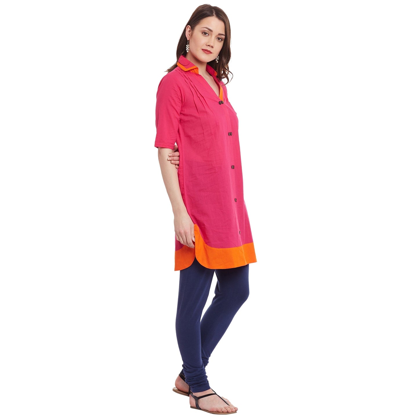 Finding Product Casual 3/4 Sleeve Solid Women's Kurti