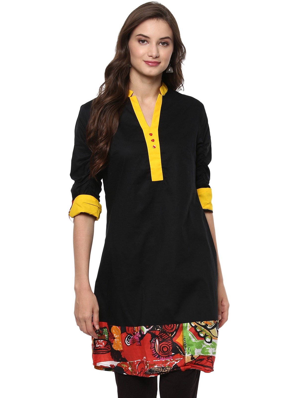 Finding Product Casual 3/4 Sleeve Solid Women's Kurti