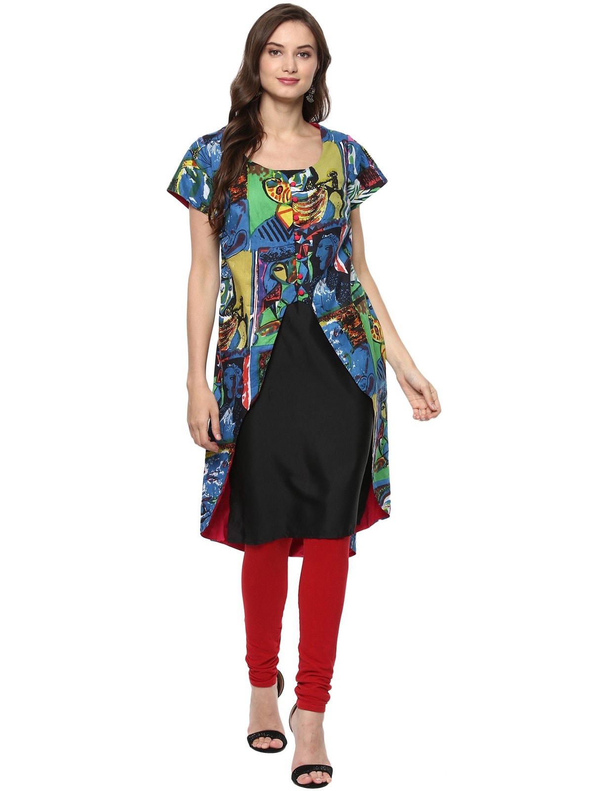 Casual Half Sleeve Printed Kurti