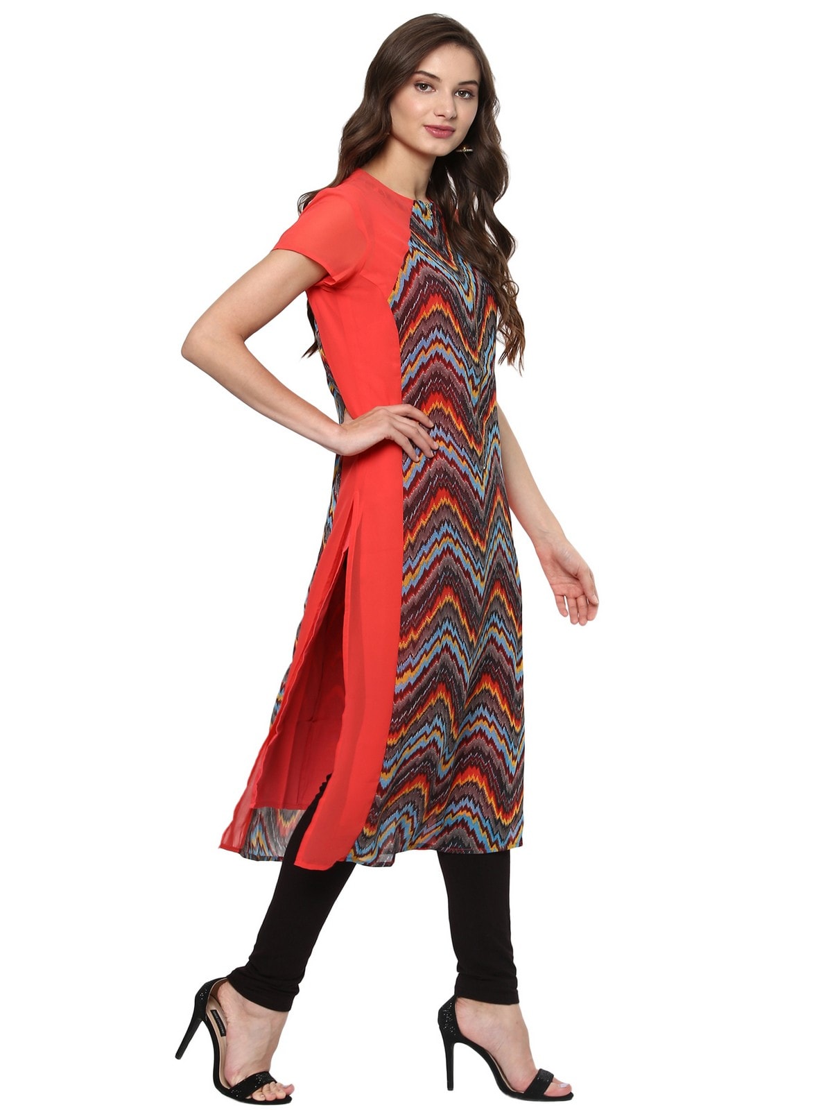 Finding Product Women's Casual Half Sleeve Printed Kurti