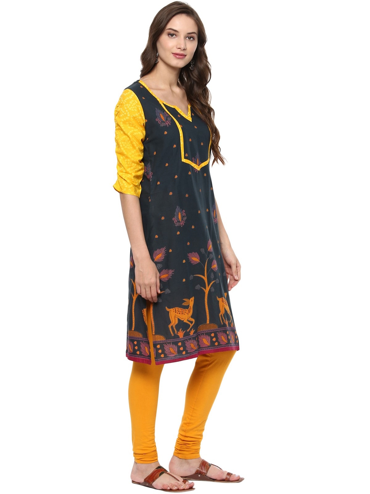 Finding Product Casual 3/4 Sleeve Printed Women's Kurti