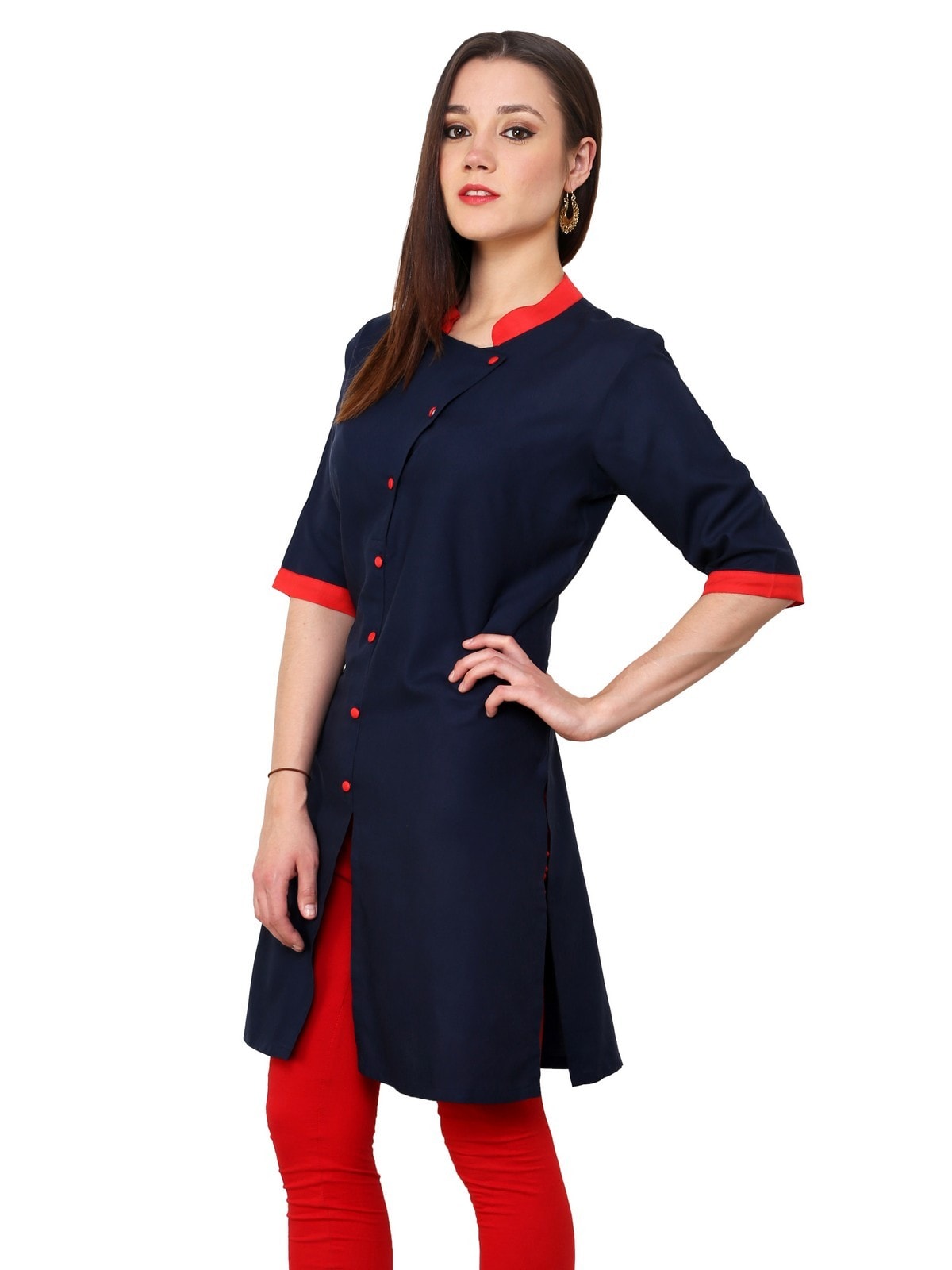 Finding Product Women's Tilted Placket Kurti