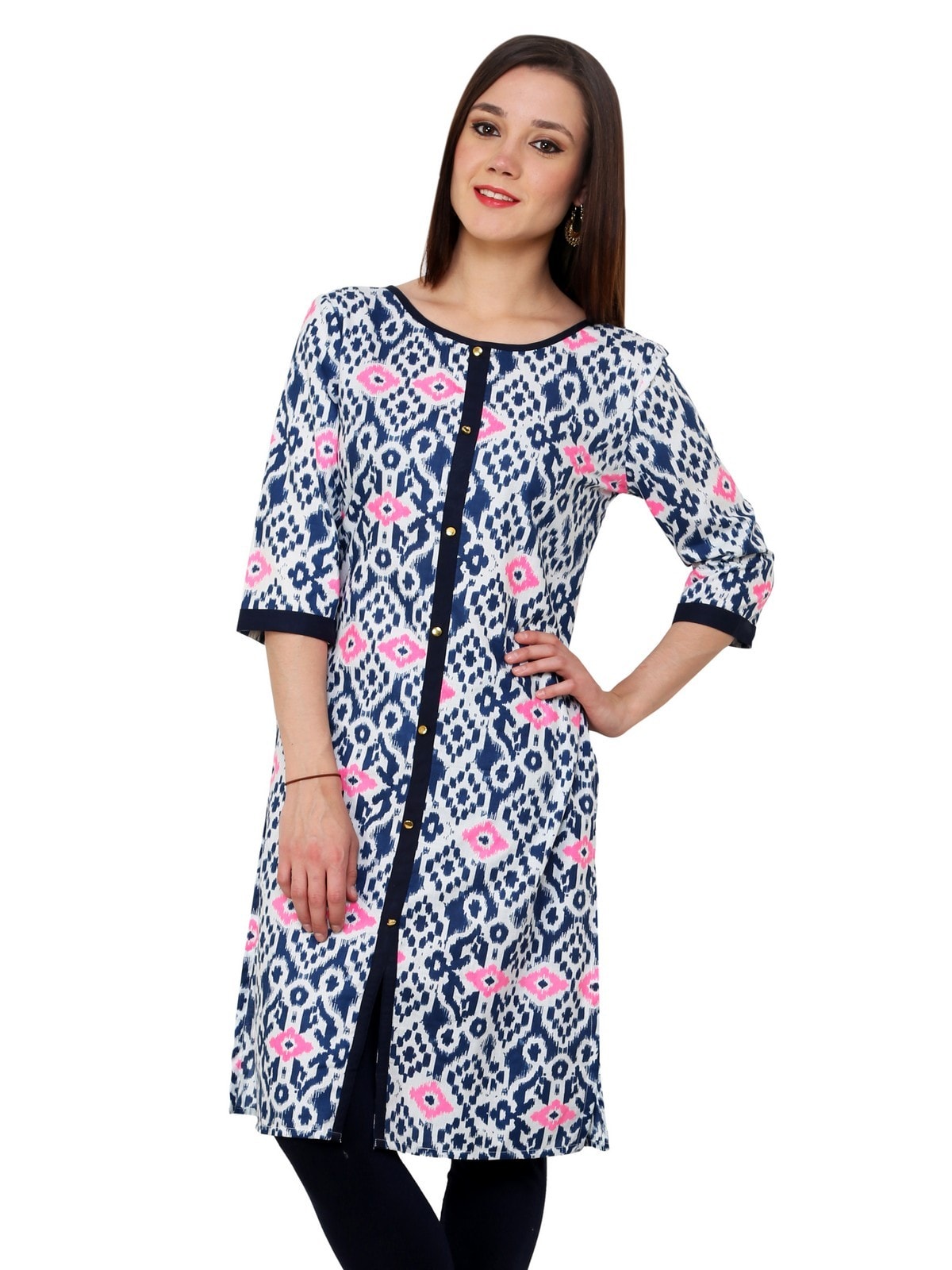 Finding Product Women's Neon Block Print Kurti