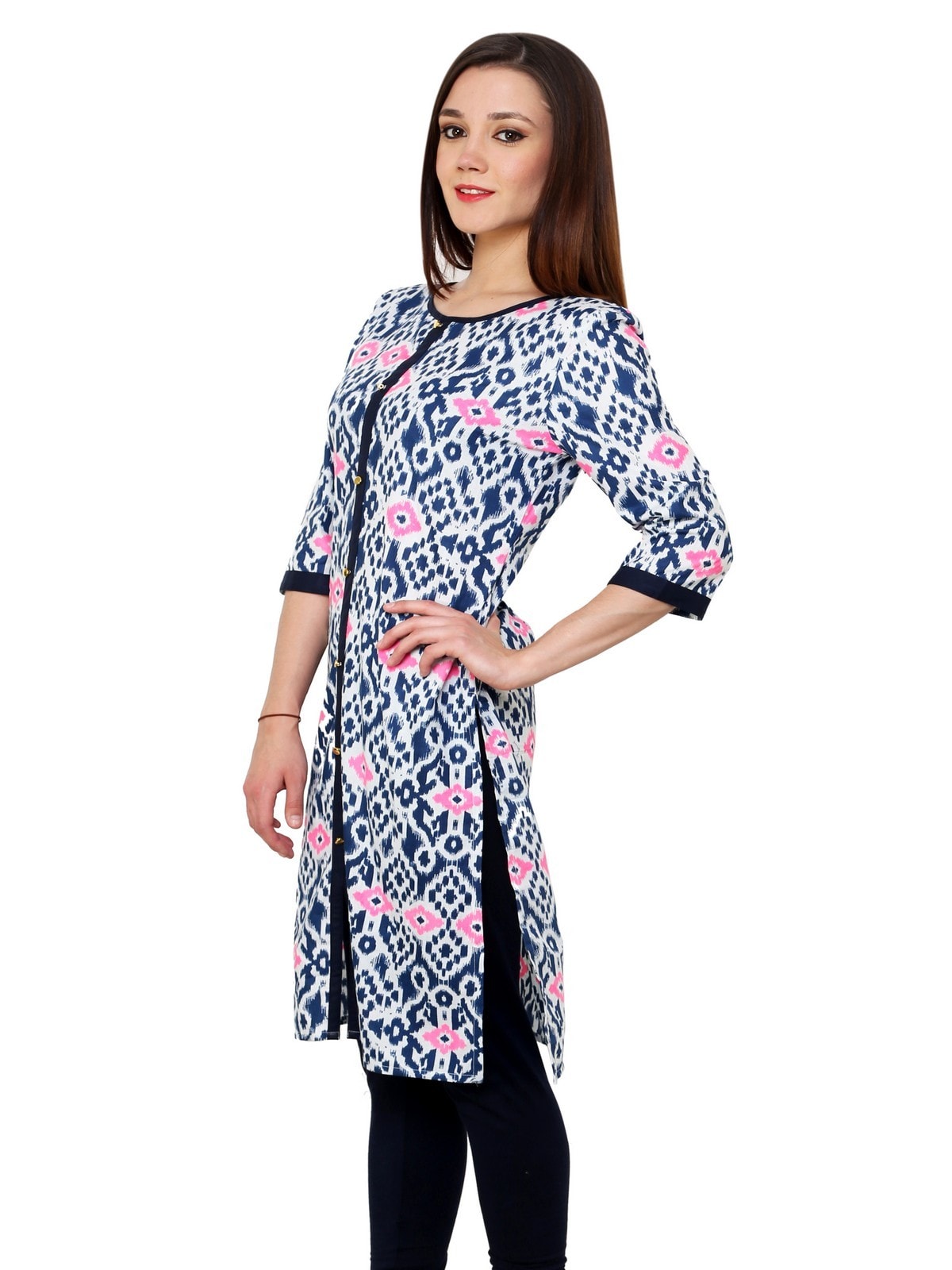 Finding Product Women's Neon Block Print Kurti