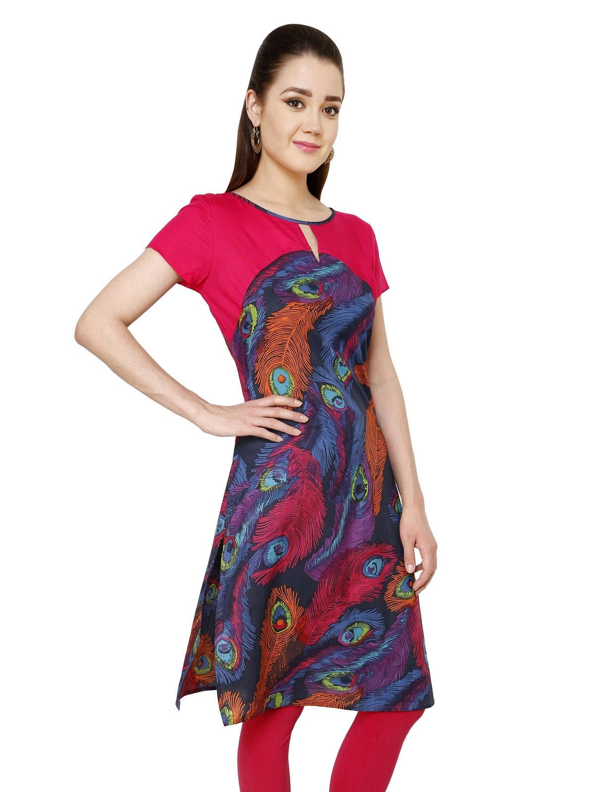 Finding Product Women's Feather Print Kurti
