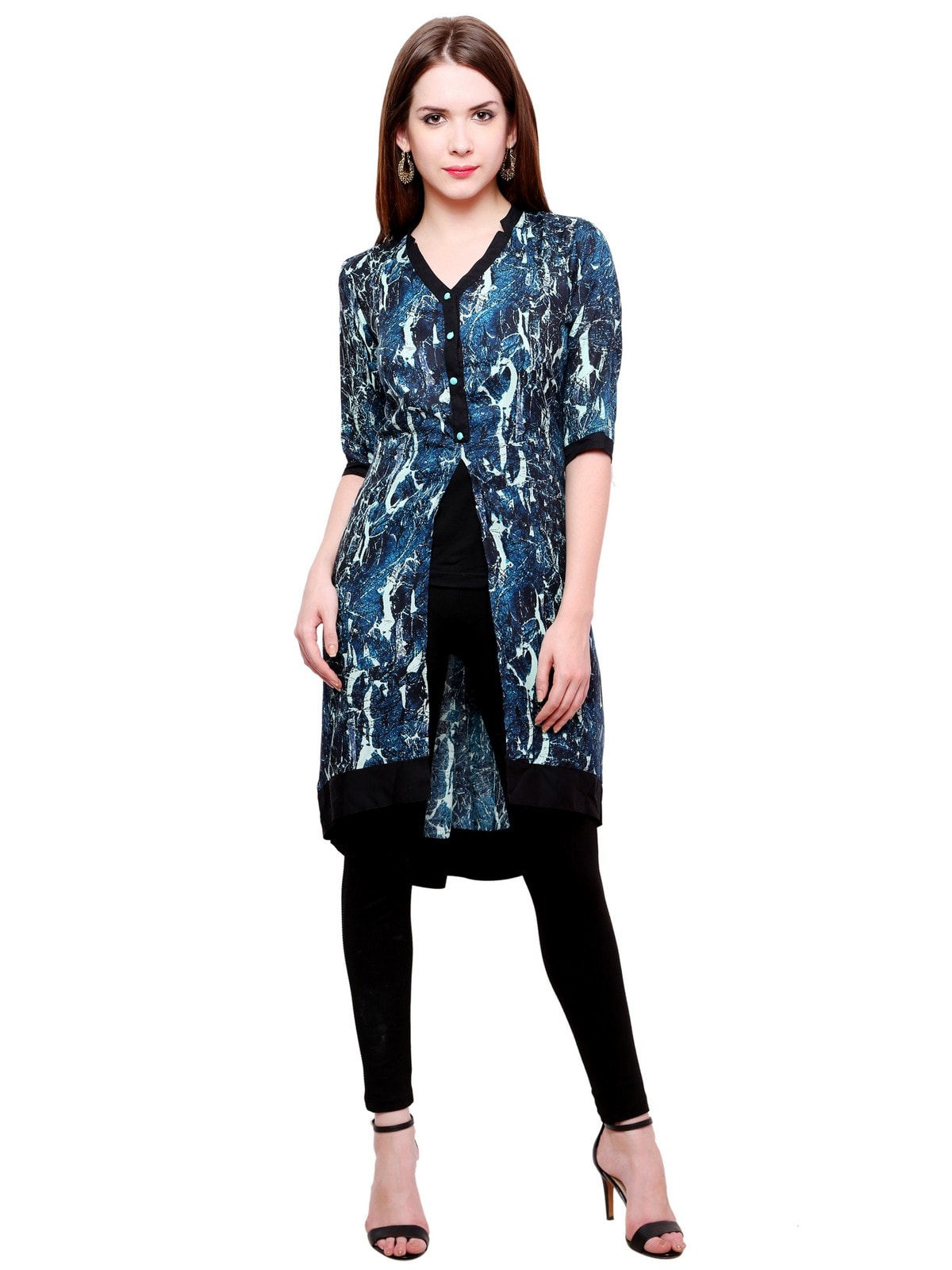Finding Product Women's Abstract Print Jacket Kurti