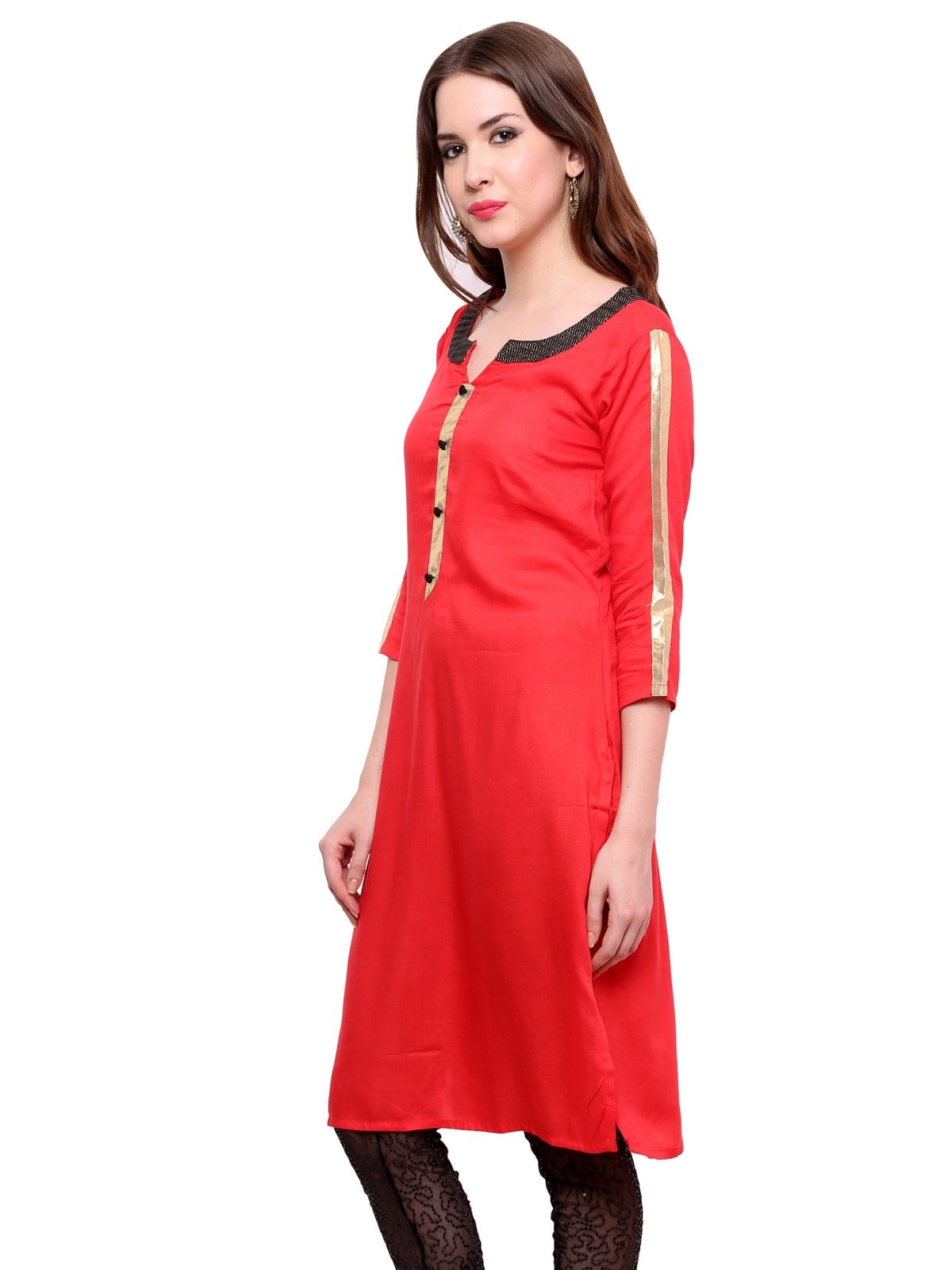 Finding Product Women's brocade Placket Kurti