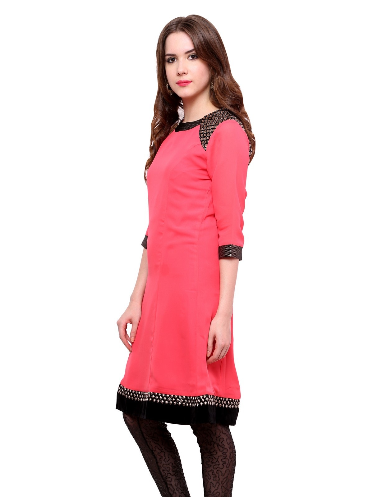 Finding Product Women's Shoulder Brocade Kurti