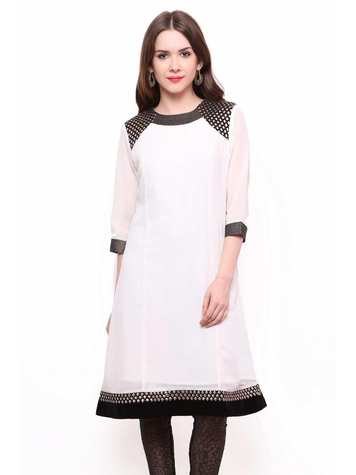 Finding Product Women's Shoulder Brocade Kurti