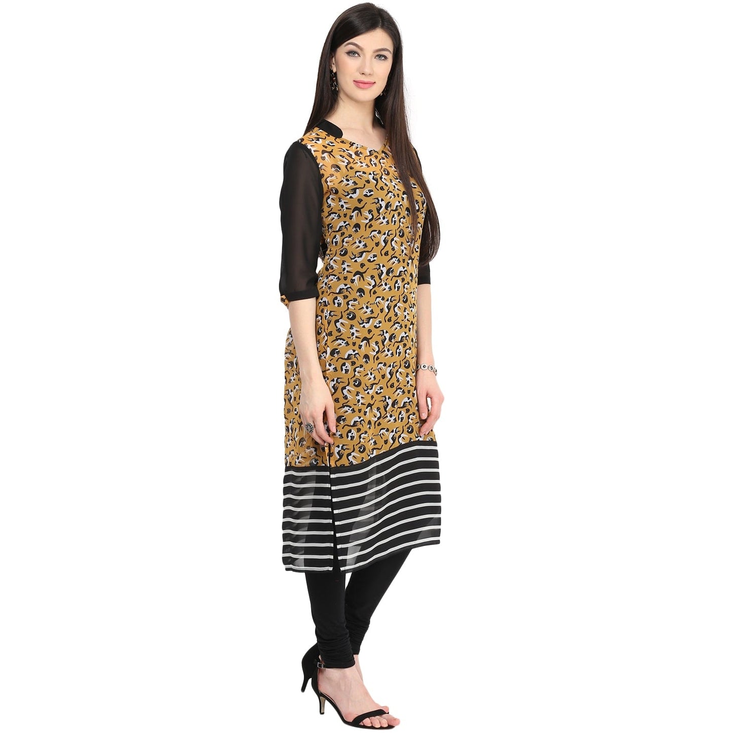 Finding Product Women's Red Abstract Print Kurti