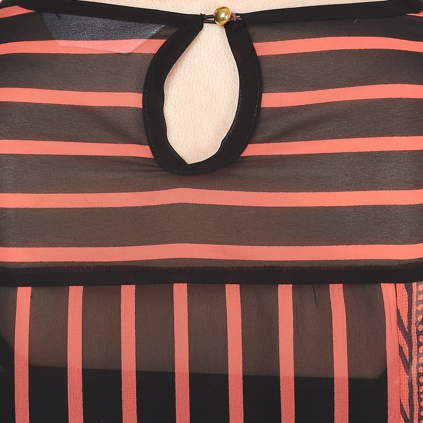 Finding Product Women's Print & Stripe Mix Kurti