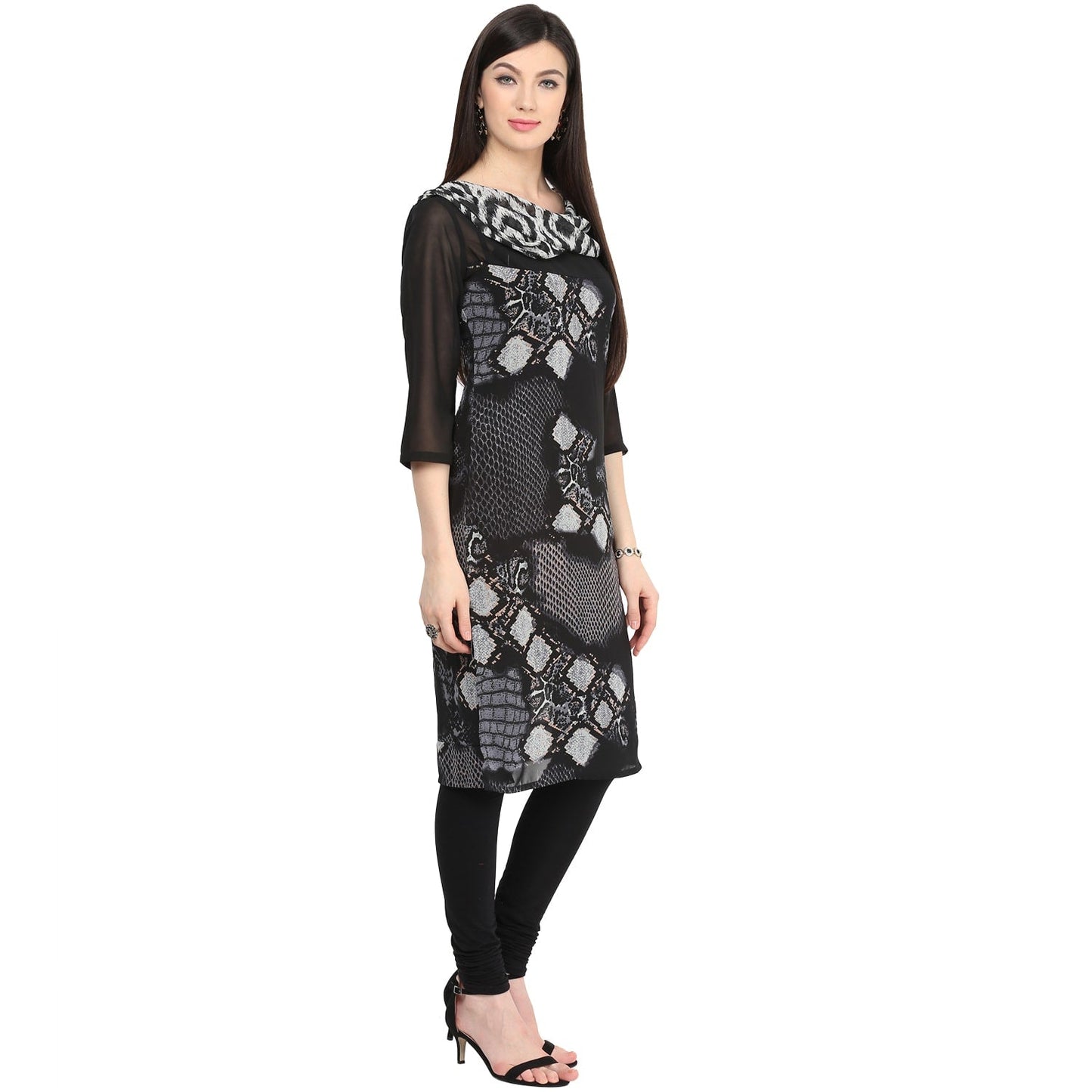 Finding Product Women's Monocromatic Cowl Kurti