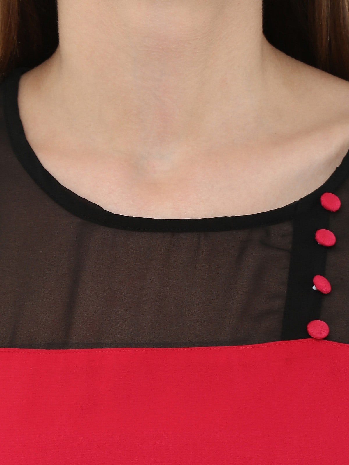 Finding Product Women's Sheer Yoke Kurti