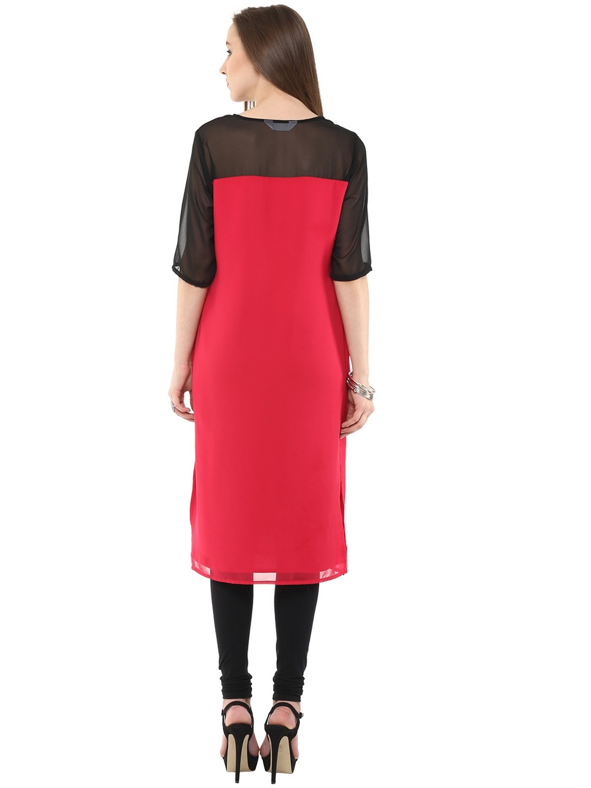 Finding Product Women's Sheer Yoke Kurti