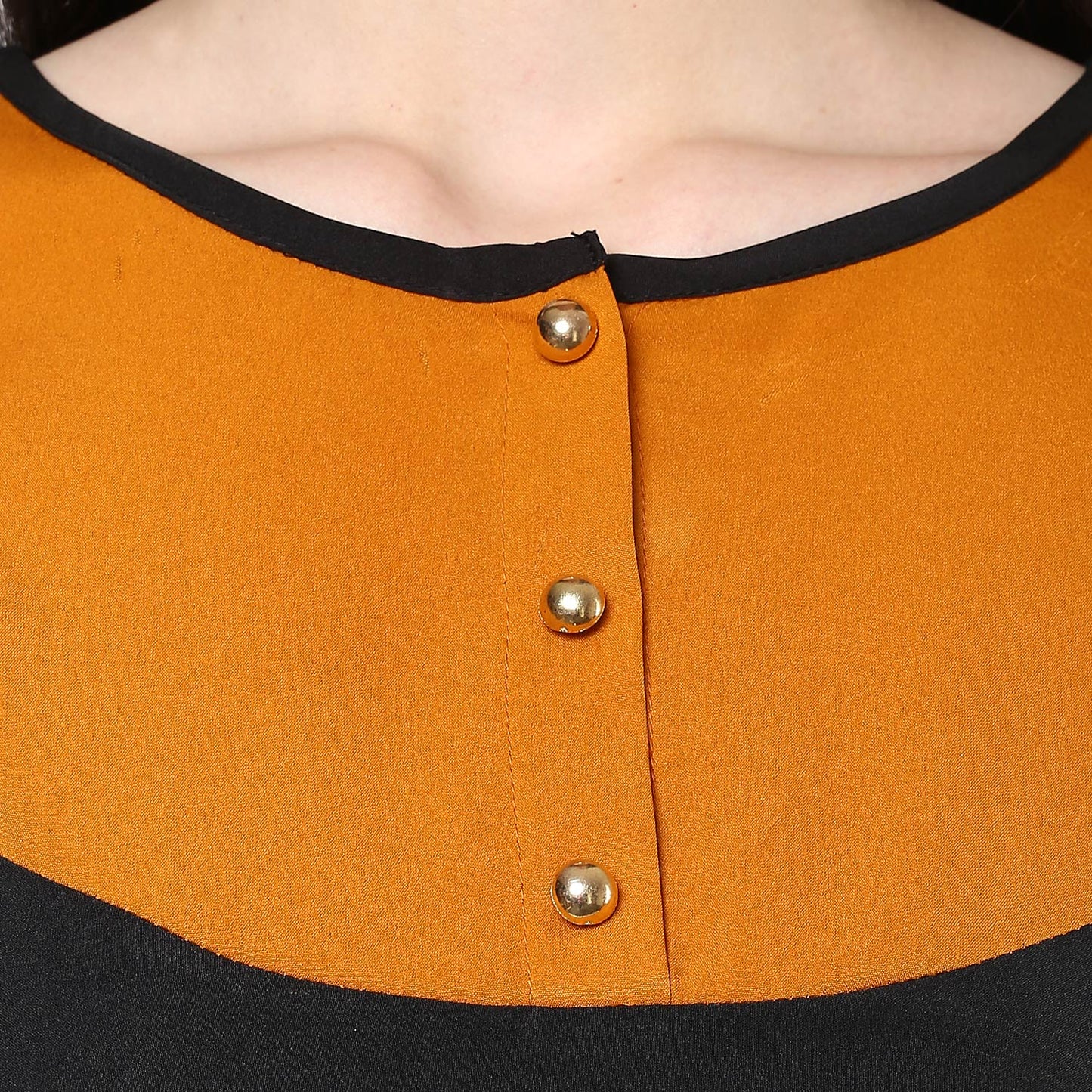 Finding Product Women's Mustard Yoke Kurti