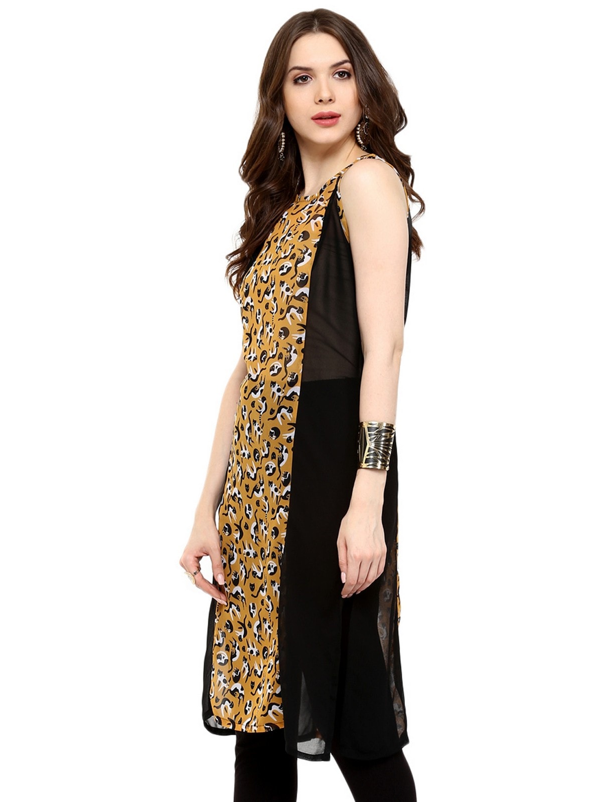 Finding Product Women's Cat Print Kurti