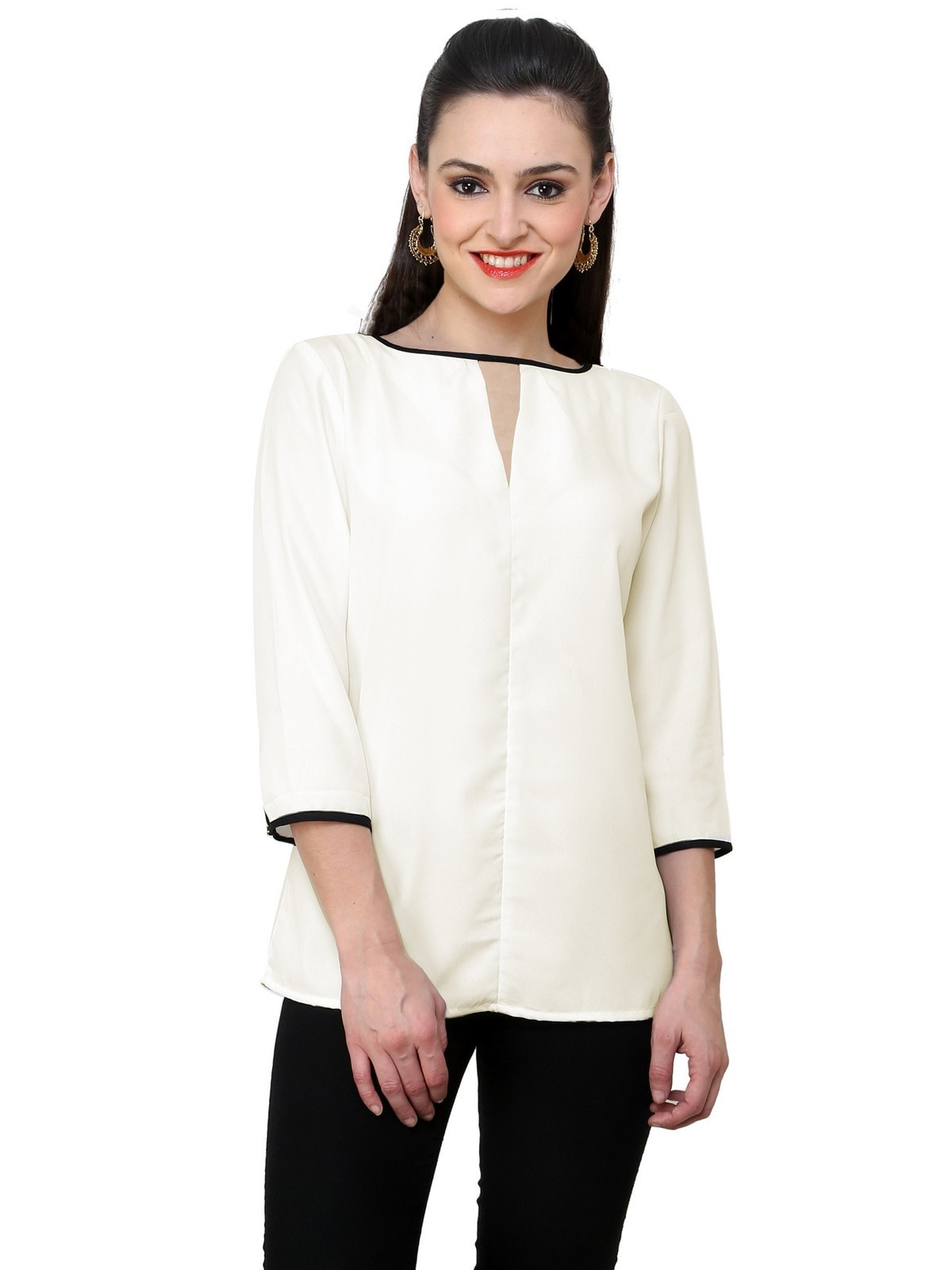 Finding Product Women's V-Shape Keyhole Top