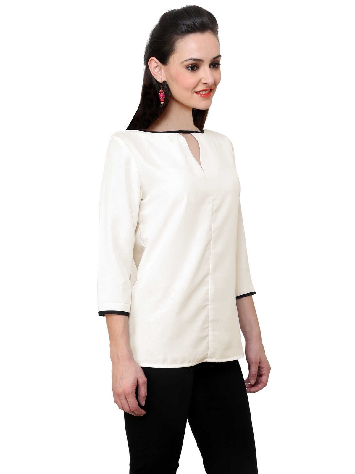 Finding Product Women's V-Shape Keyhole Top