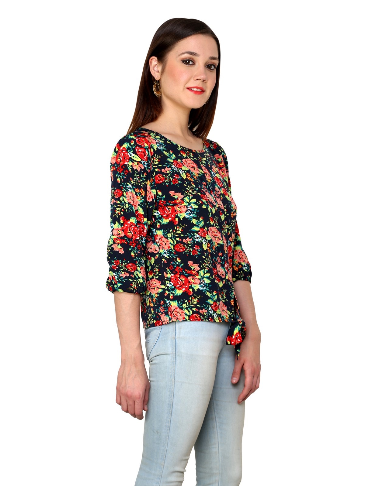Finding Product Women's Floral Knot Top
