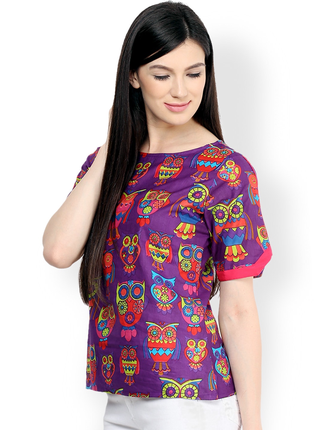 Finding Product Women's Owl Print Top