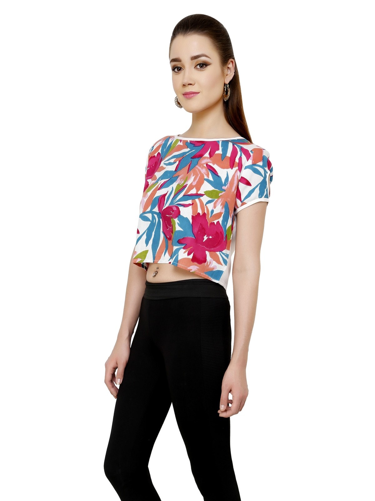 Finding Product Women's Floral Crop Top