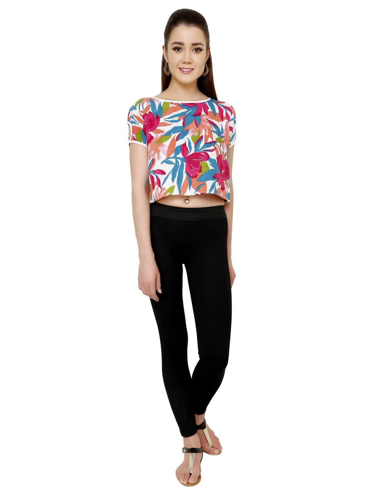 Finding Product Women's Floral Crop Top