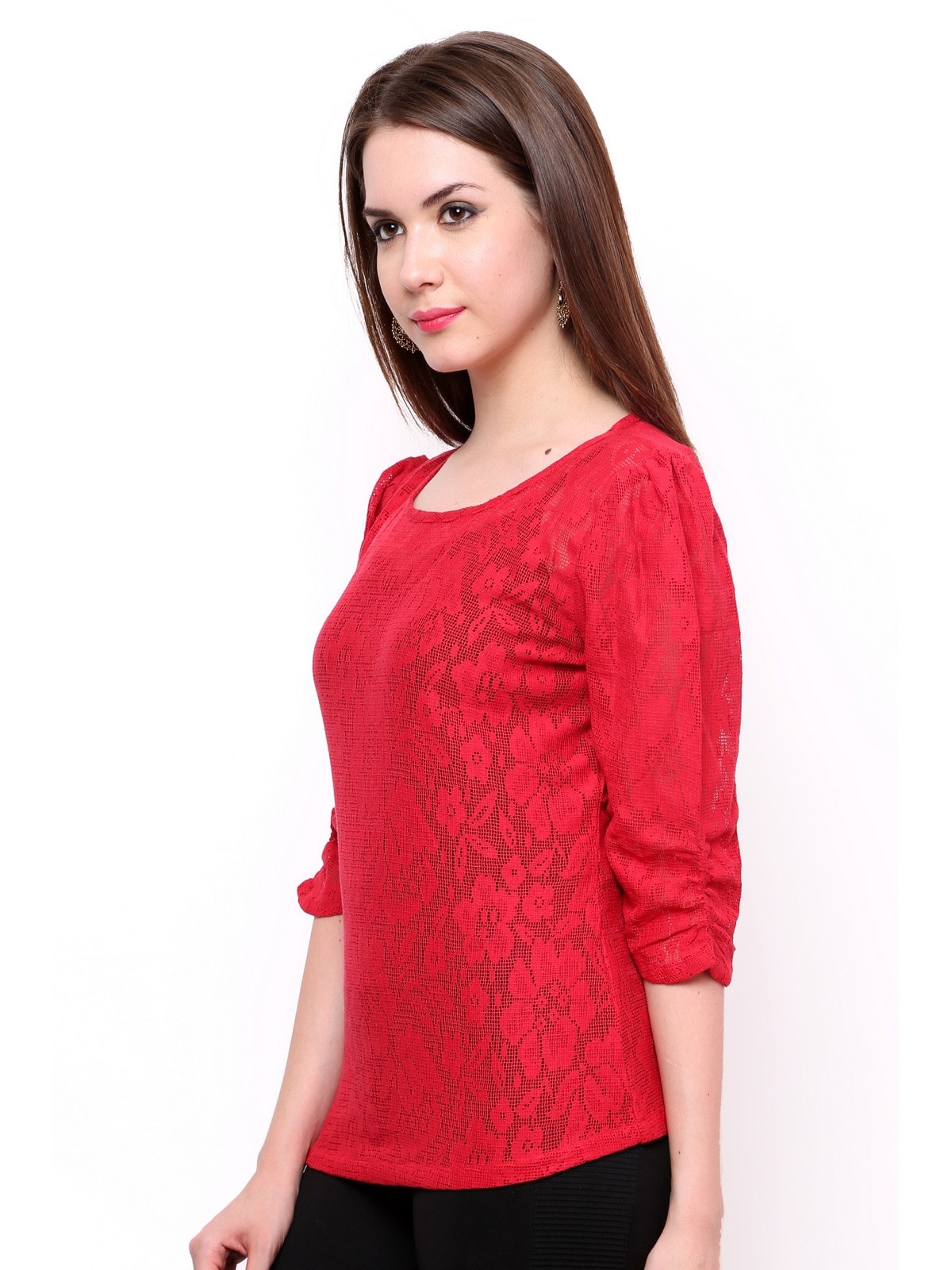 Finding Product Women's Net Ruched Top