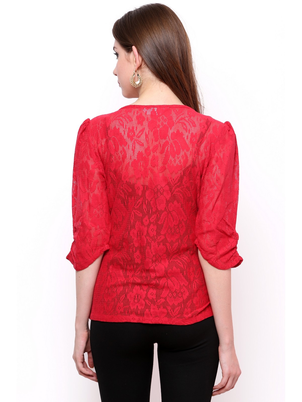 Finding Product Women's Net Ruched Top