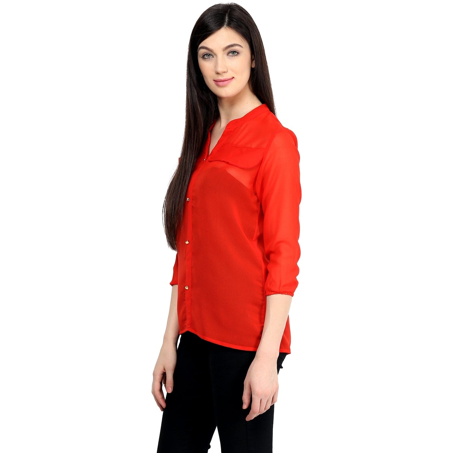 Finding Product Women's Solid Frill Top