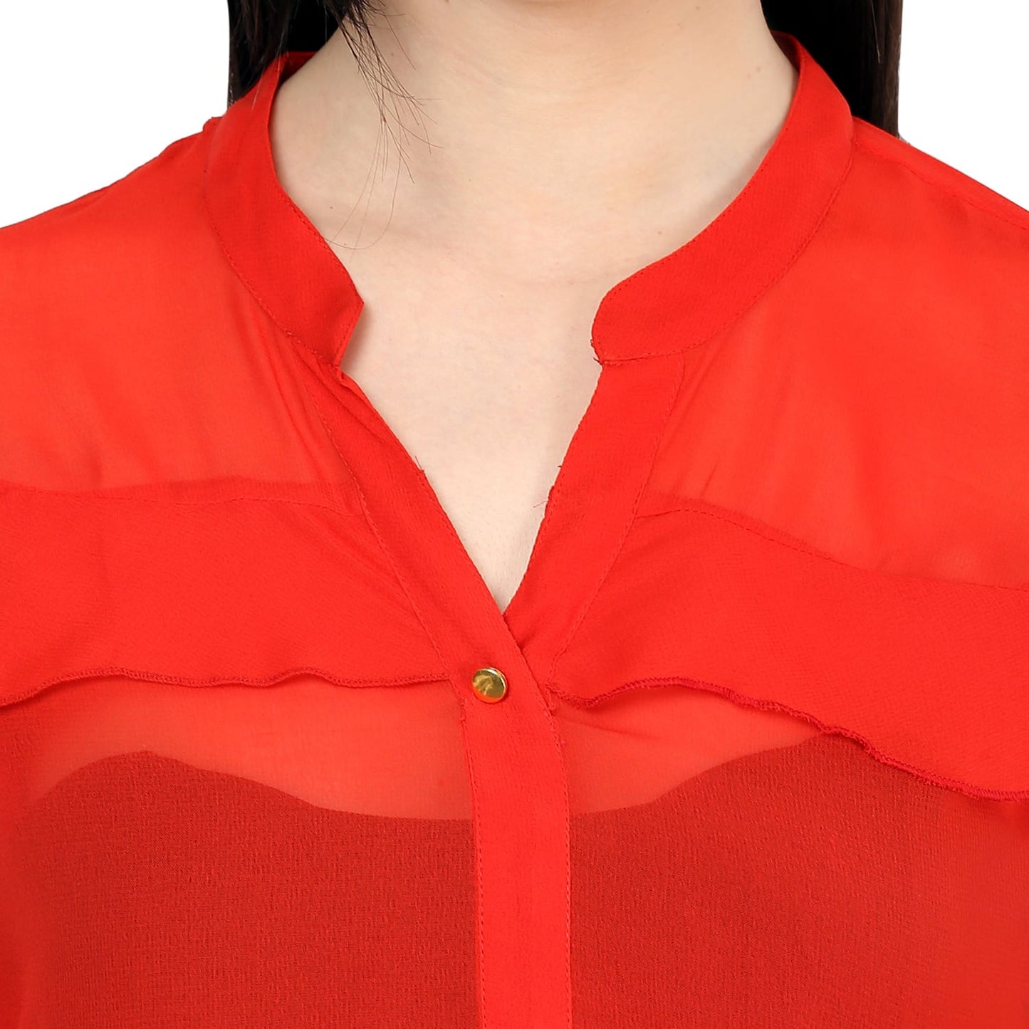 Finding Product Women's Solid Frill Top
