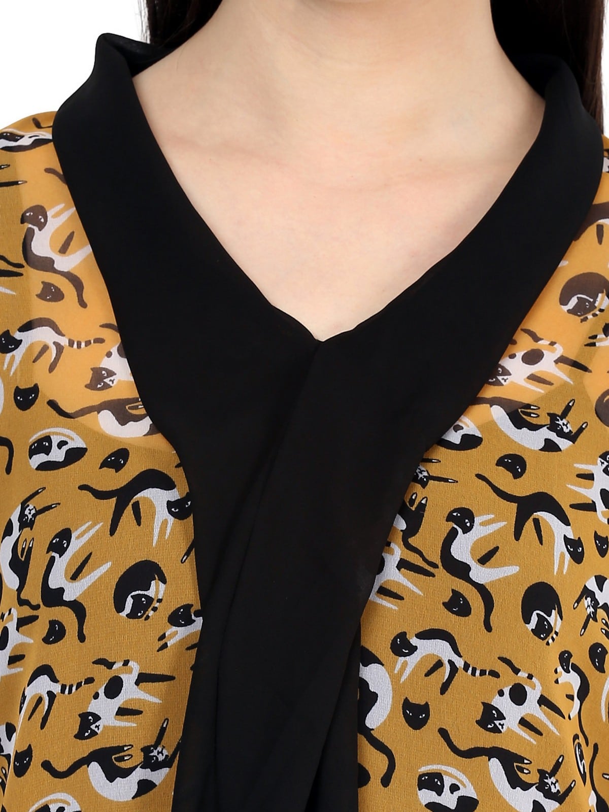 Finding Product Women's Mustard Tie-up Top