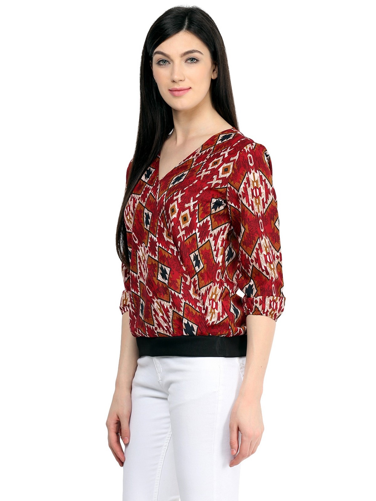 Finding Product Women's Overlap Printed Top