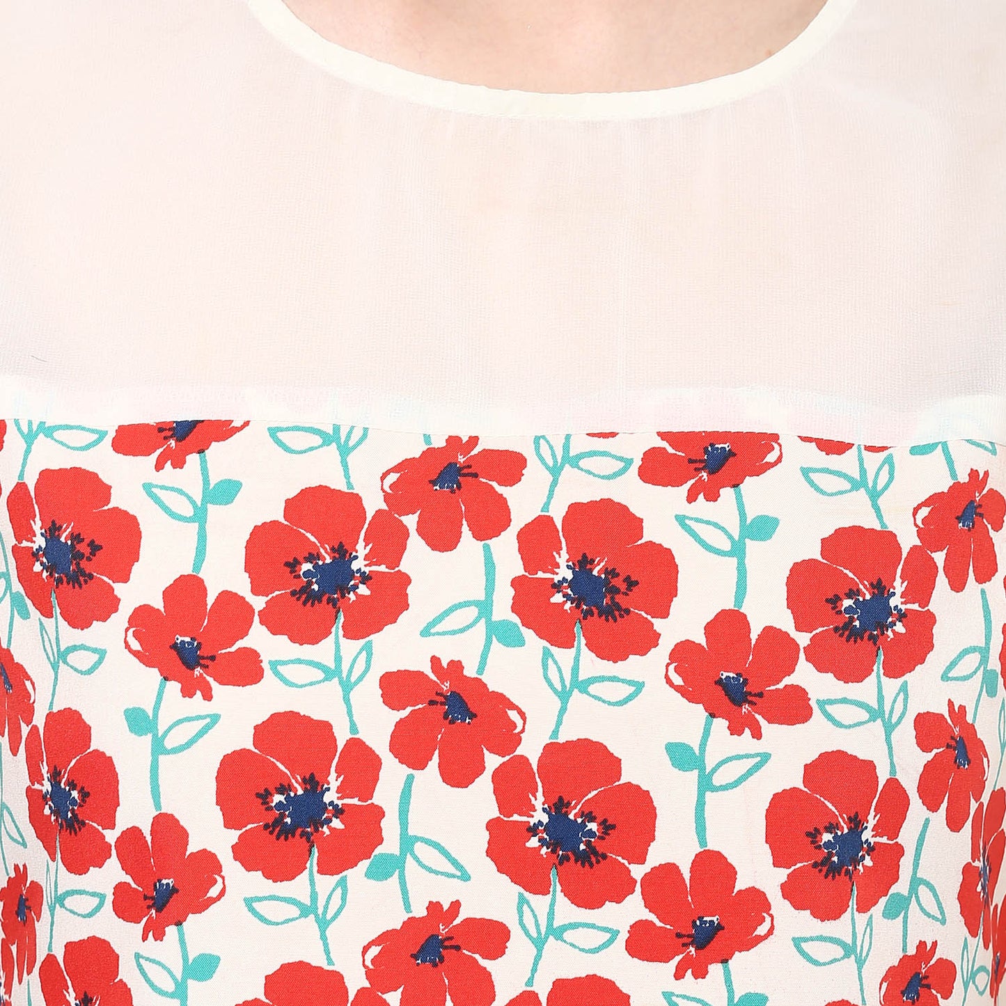 Finding Product Women's Red Floral Top