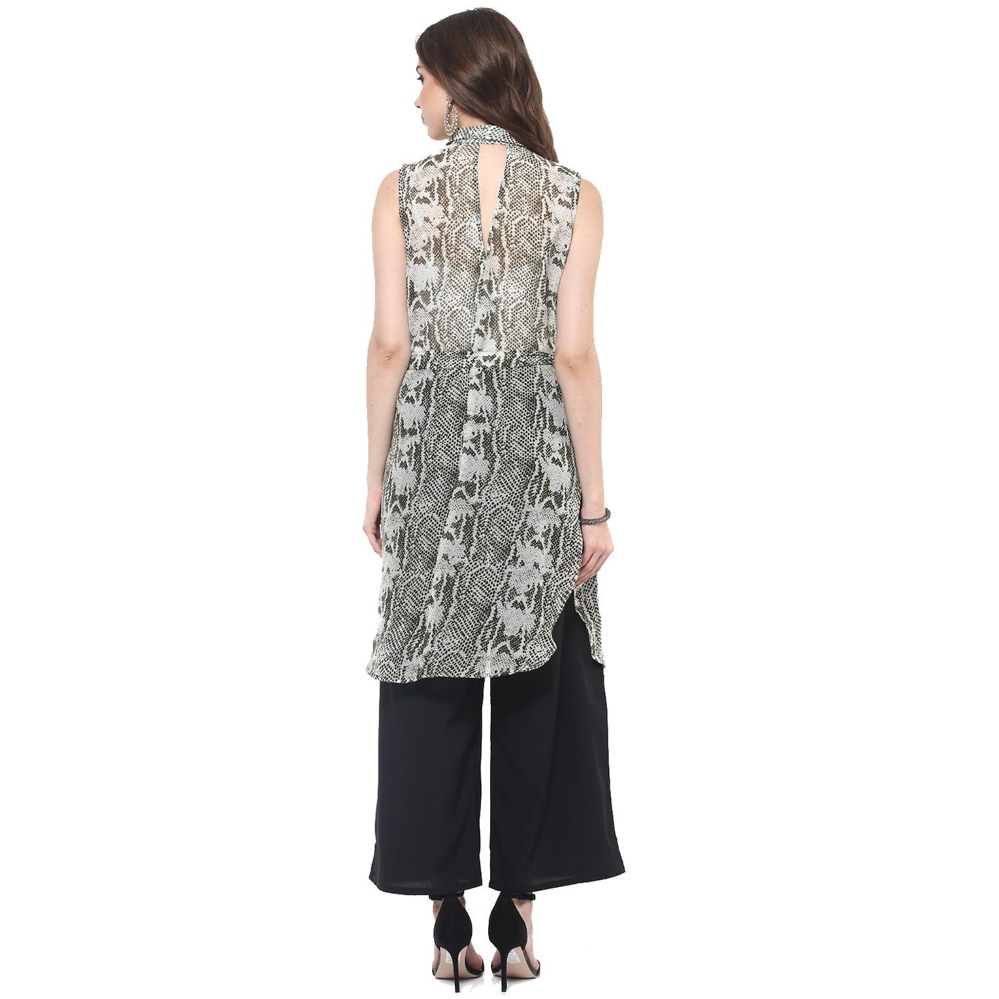 Finding Product Women's Green Snake Print Kurti