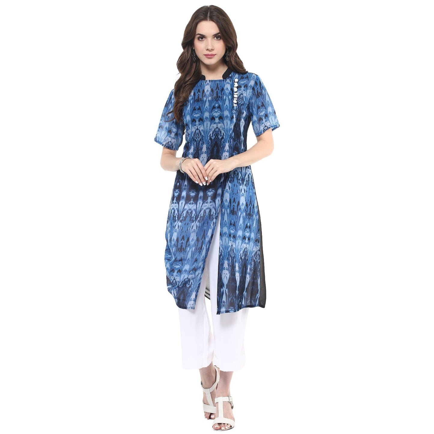 Finding Product Women's Printed Side Drawstring Kurti