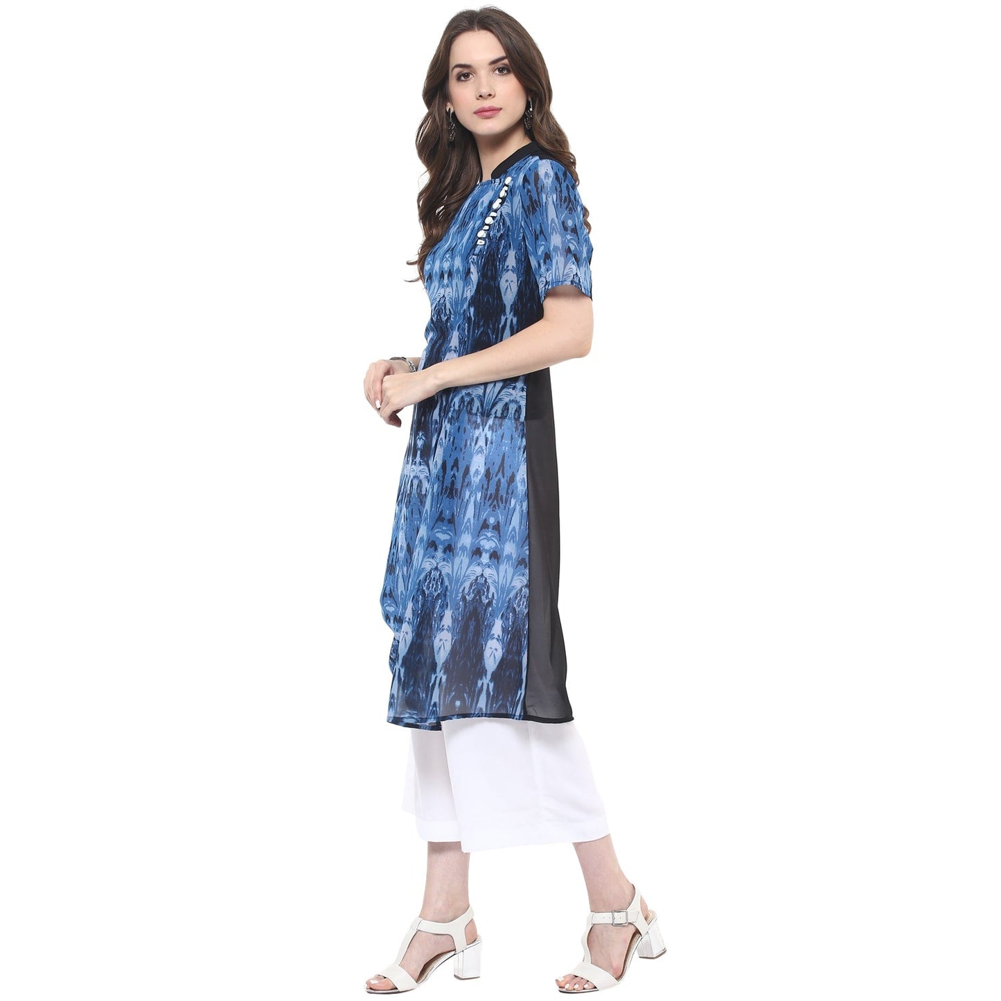 Finding Product Women's Printed Side Drawstring Kurti