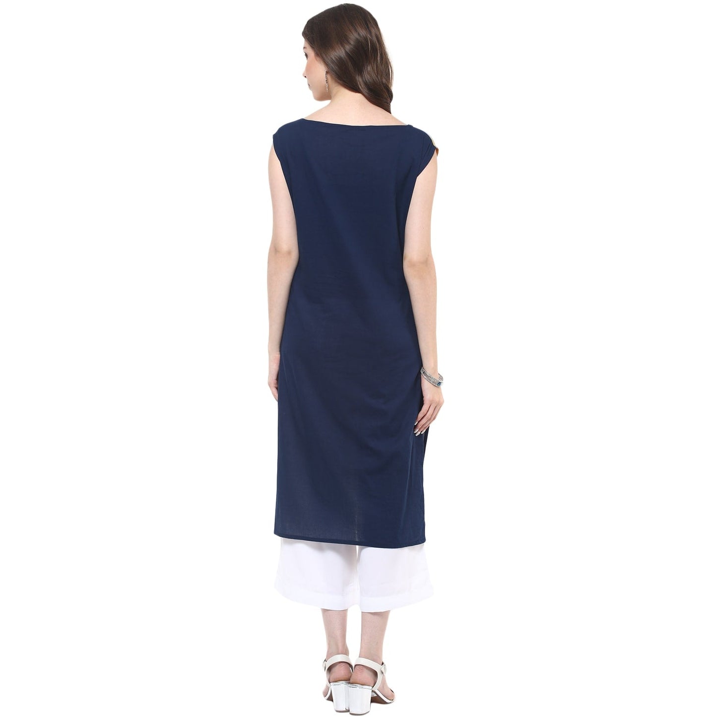 Finding Product Women's Curved Color Block Kurti