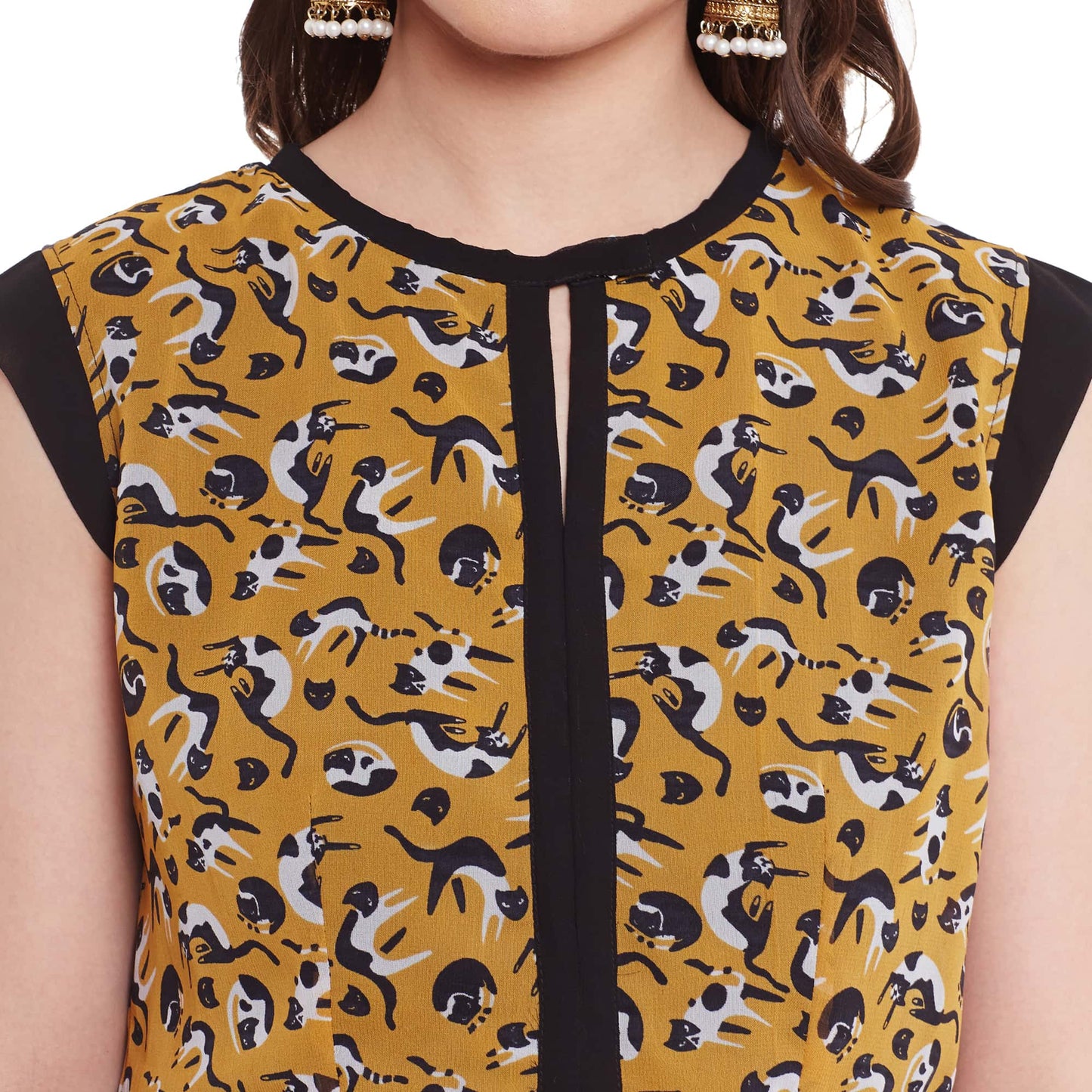 Finding Product Women's Cat Print Kurta