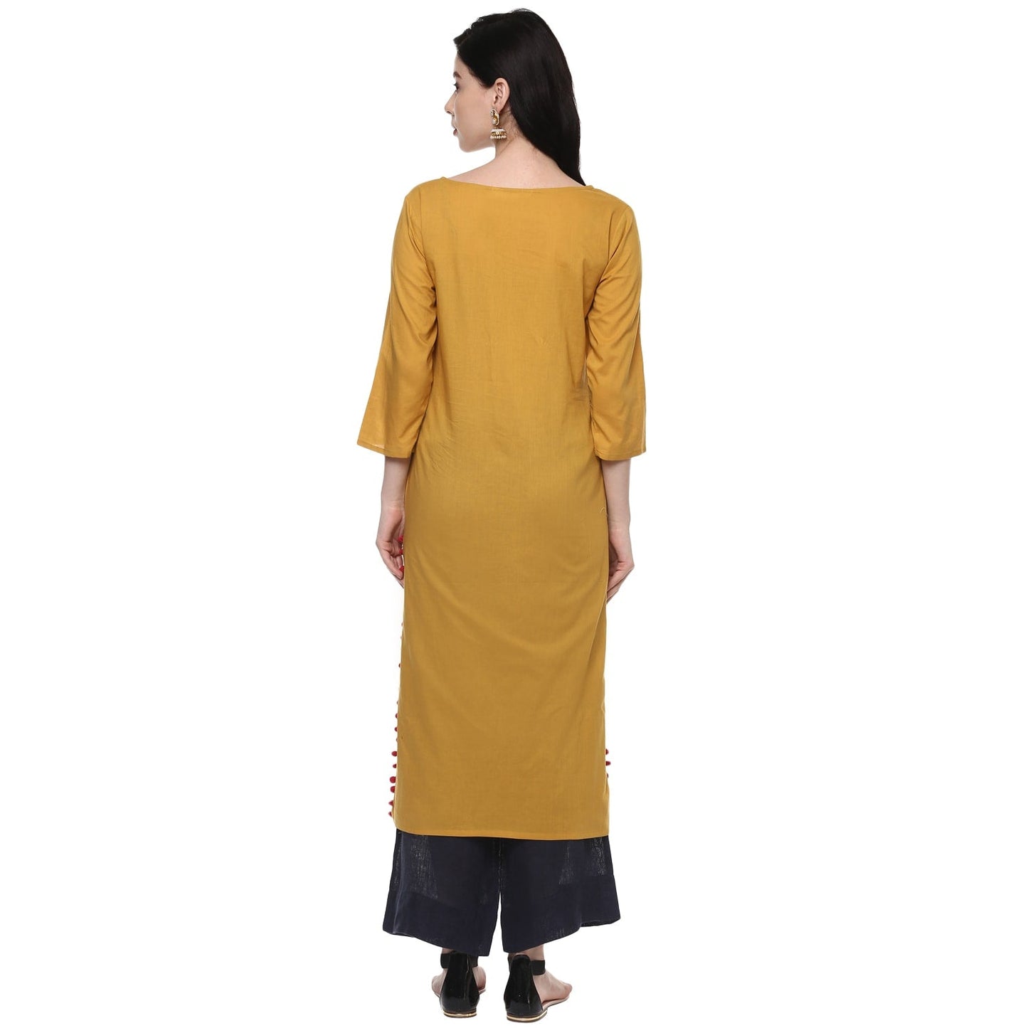 Finding Product Women's Solid Long Yoke Kurta