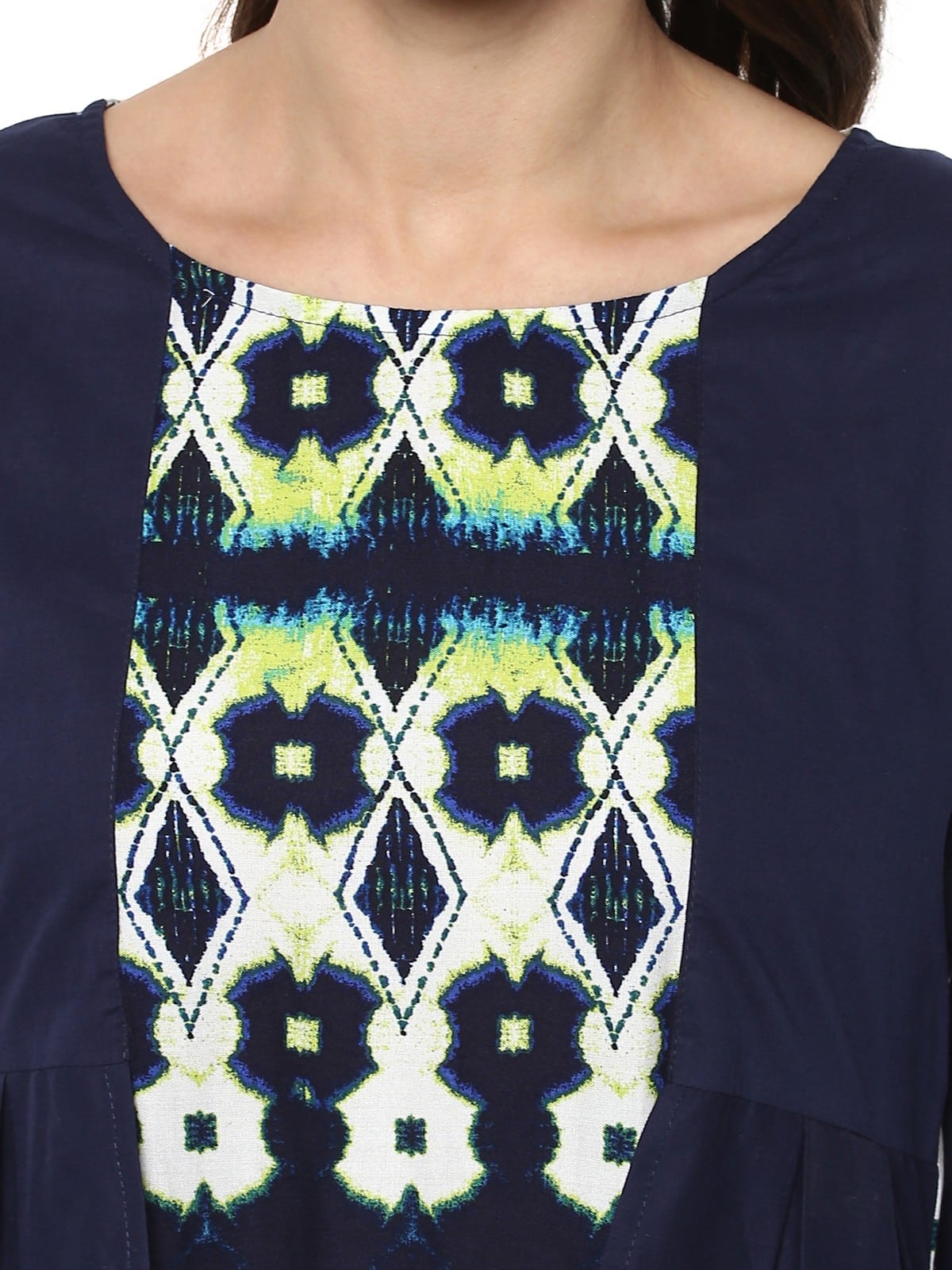 Finding Product Women's Printed Koti Style Pleated Kurta