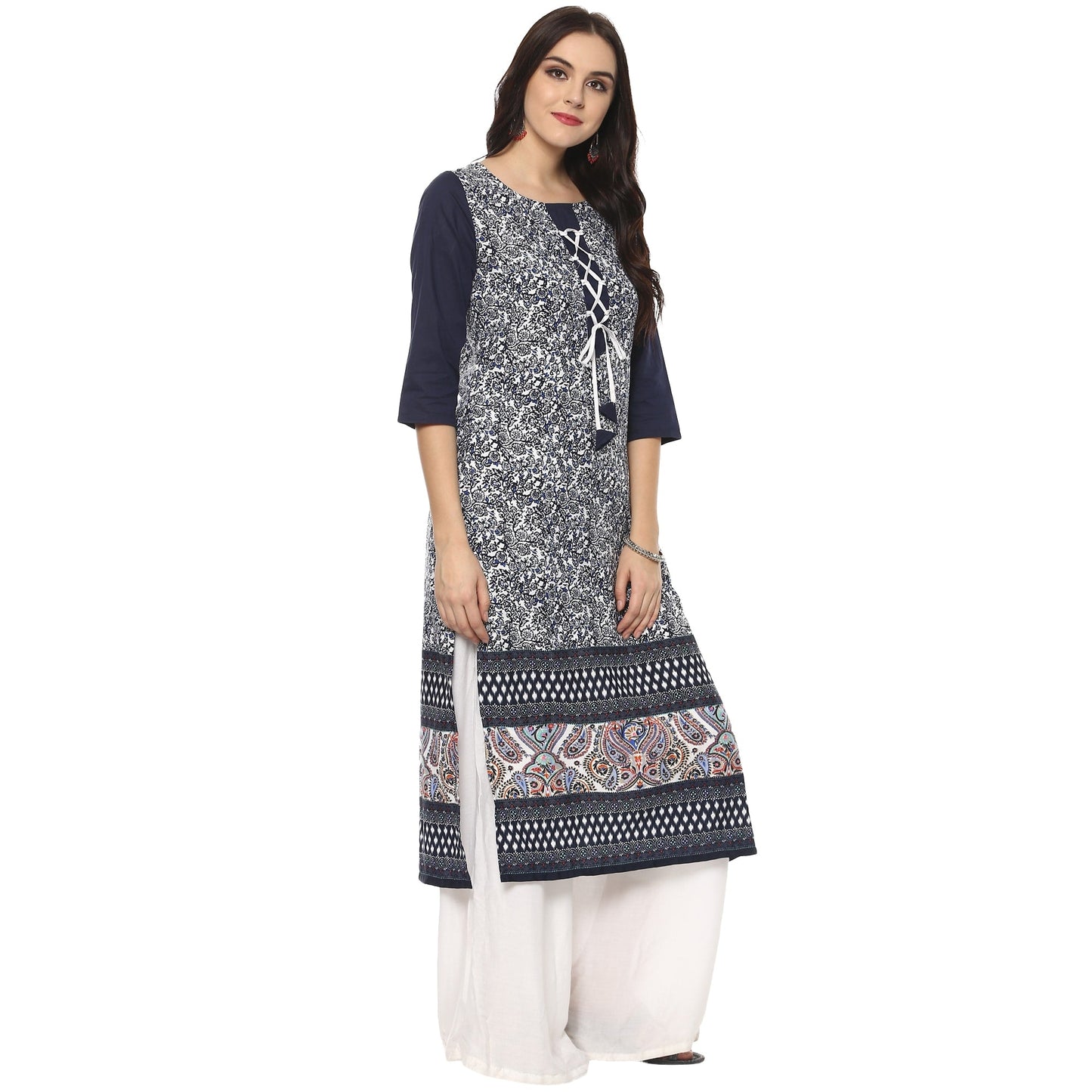 Finding Product Women's Long Dori-Placket Kurta