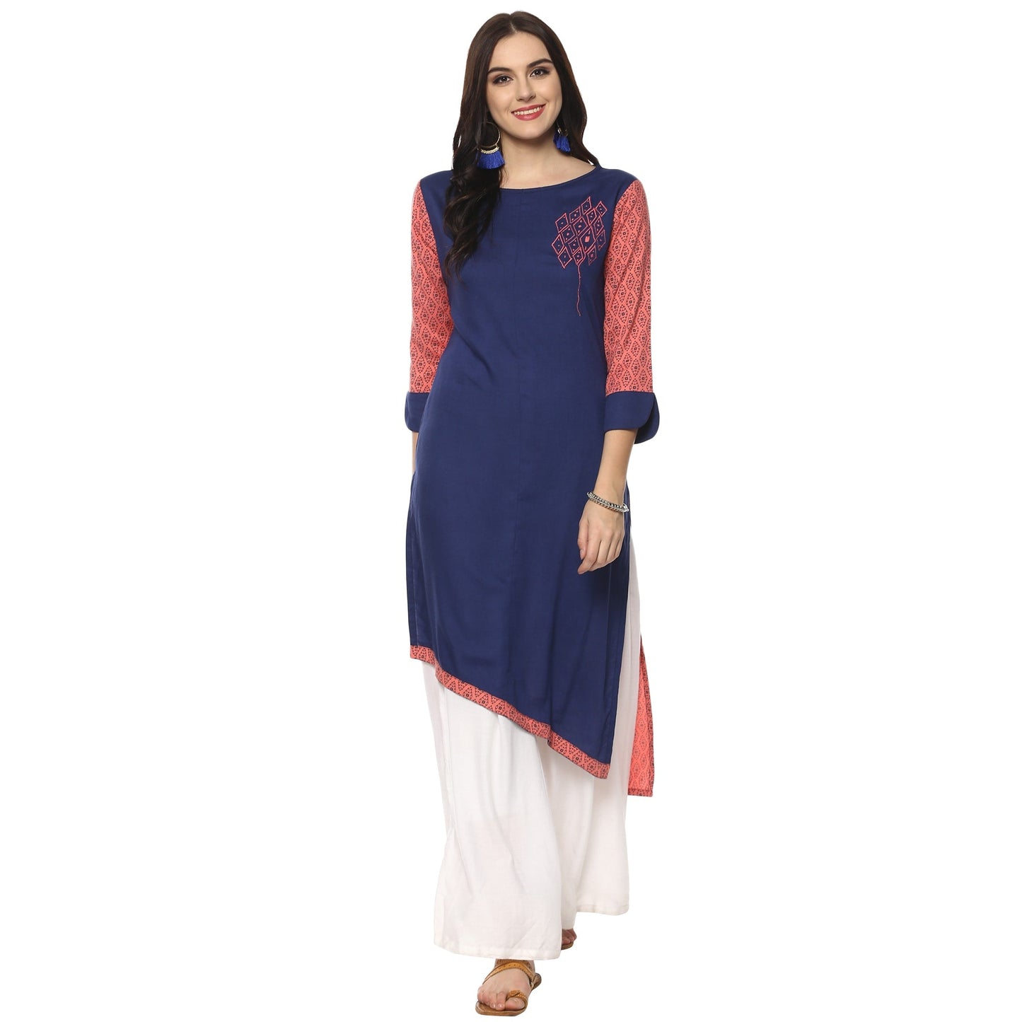 Finding Product Women's Embroidered Long Kurta