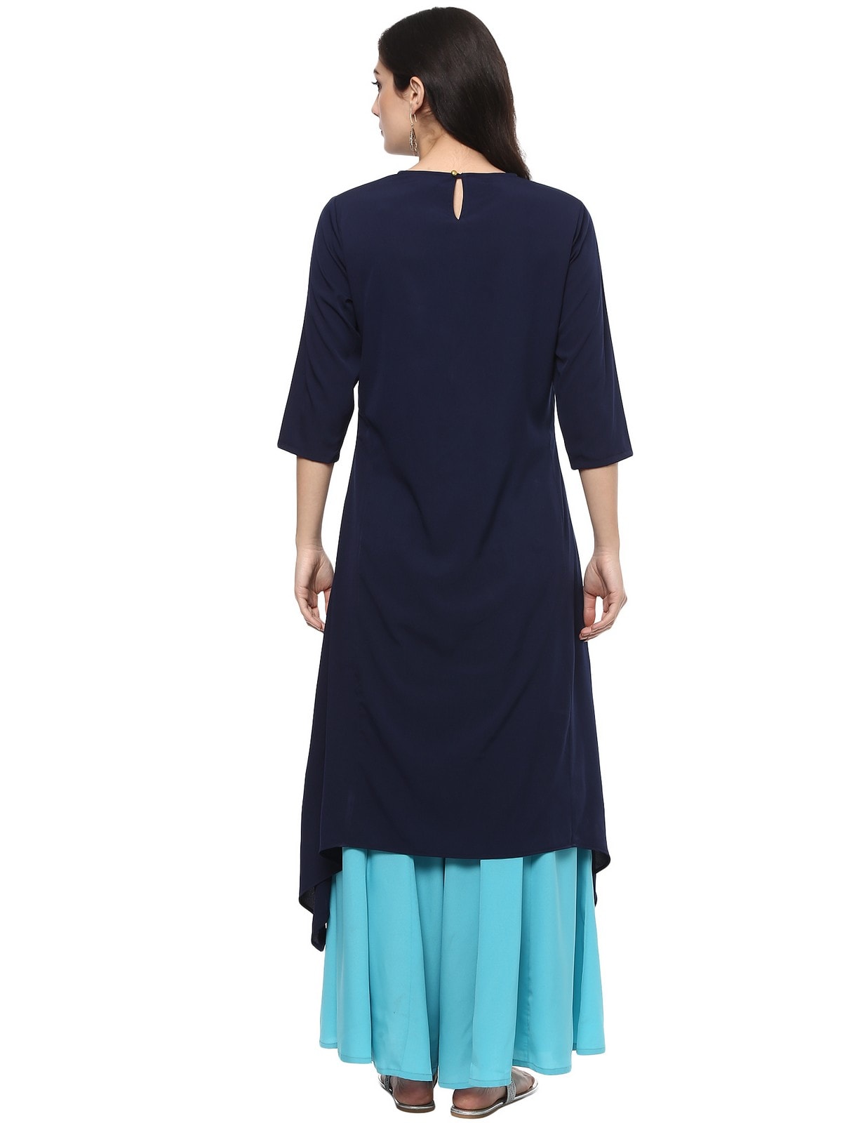 Finding Product Women's Placement Print Asymmetric Kurta