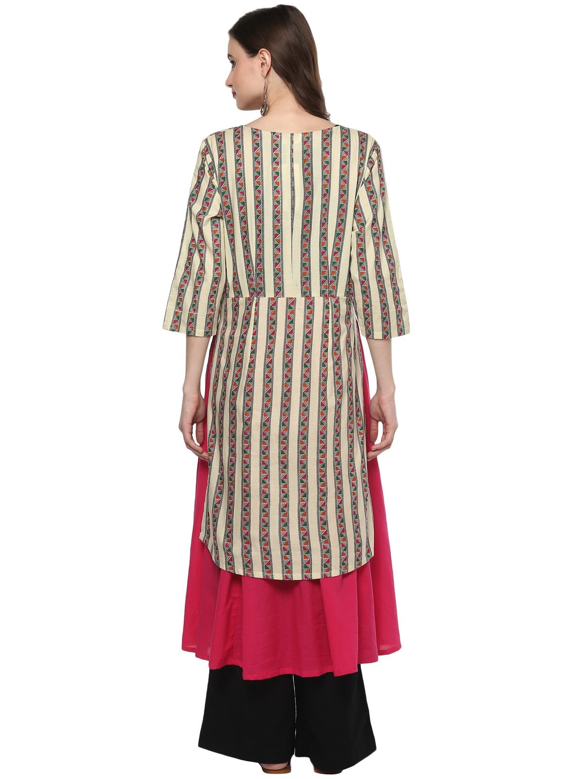Finding Product Womens Border Layered Anarkali Kurta