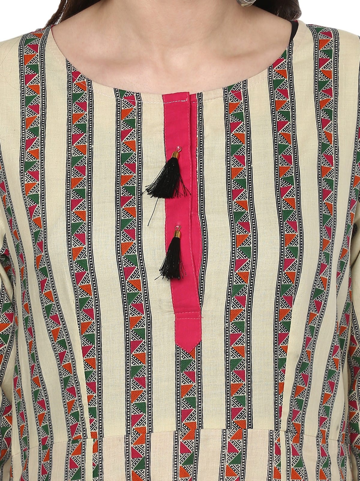 Finding Product Womens Border Layered Anarkali Kurta