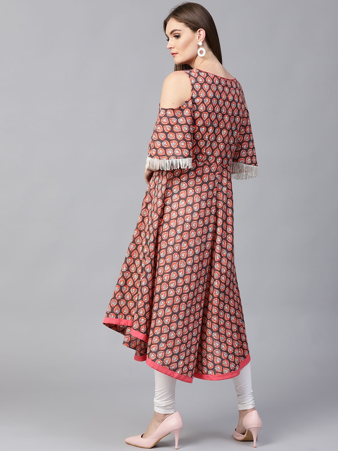 Finding Product Women's Cold Shoulder Flared Kurta
