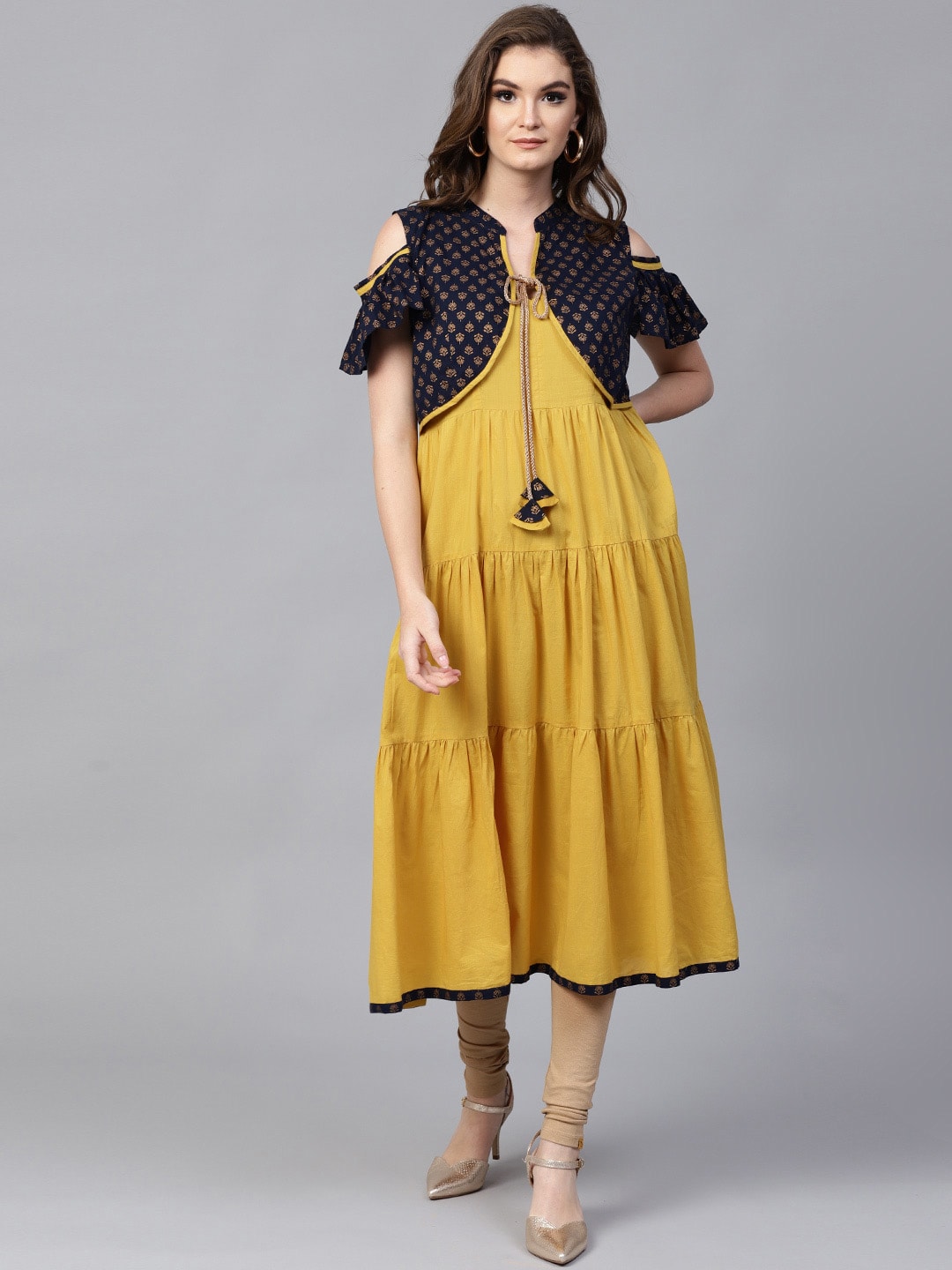 Finding Product Women's Koti Look Tiered Kurta