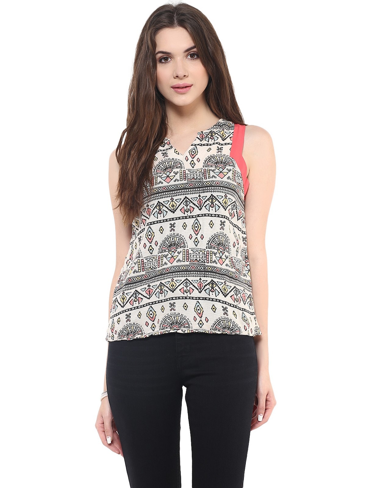 Finding Product Women's Tribal Print Incut Top