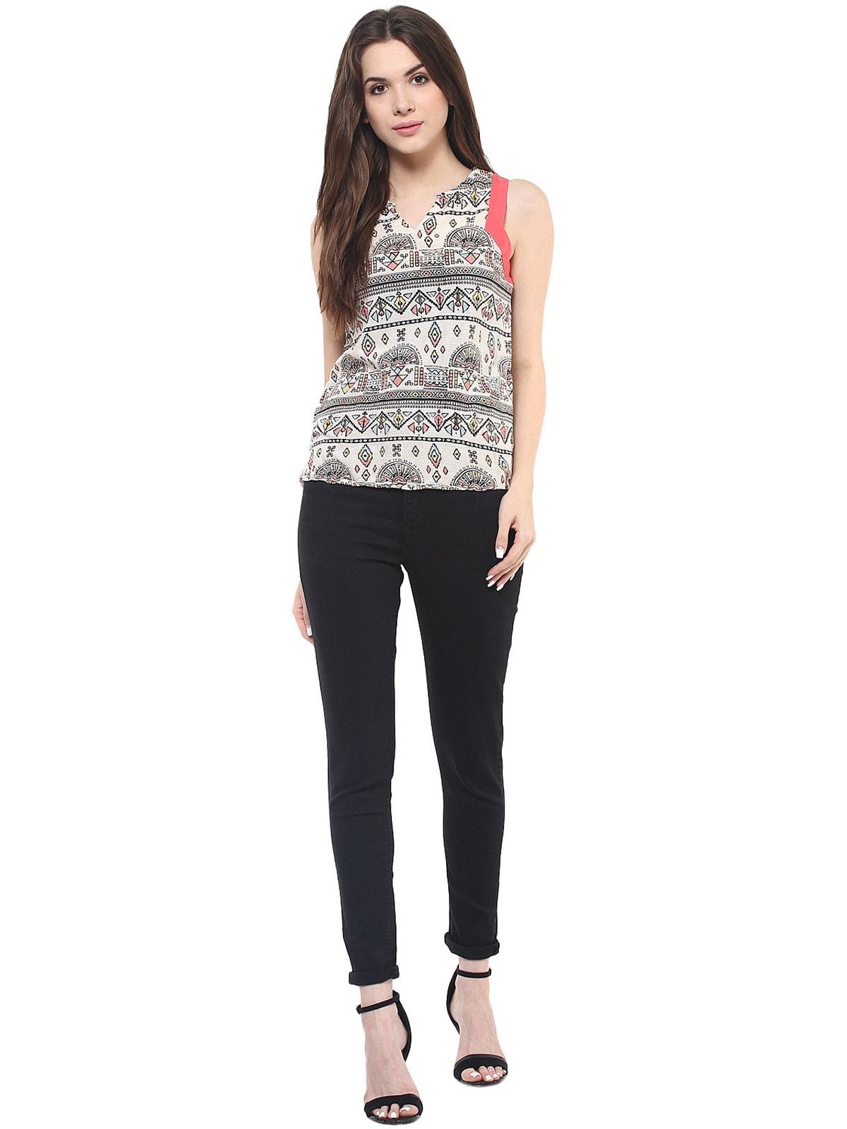 Finding Product Women's Tribal Print Incut Top